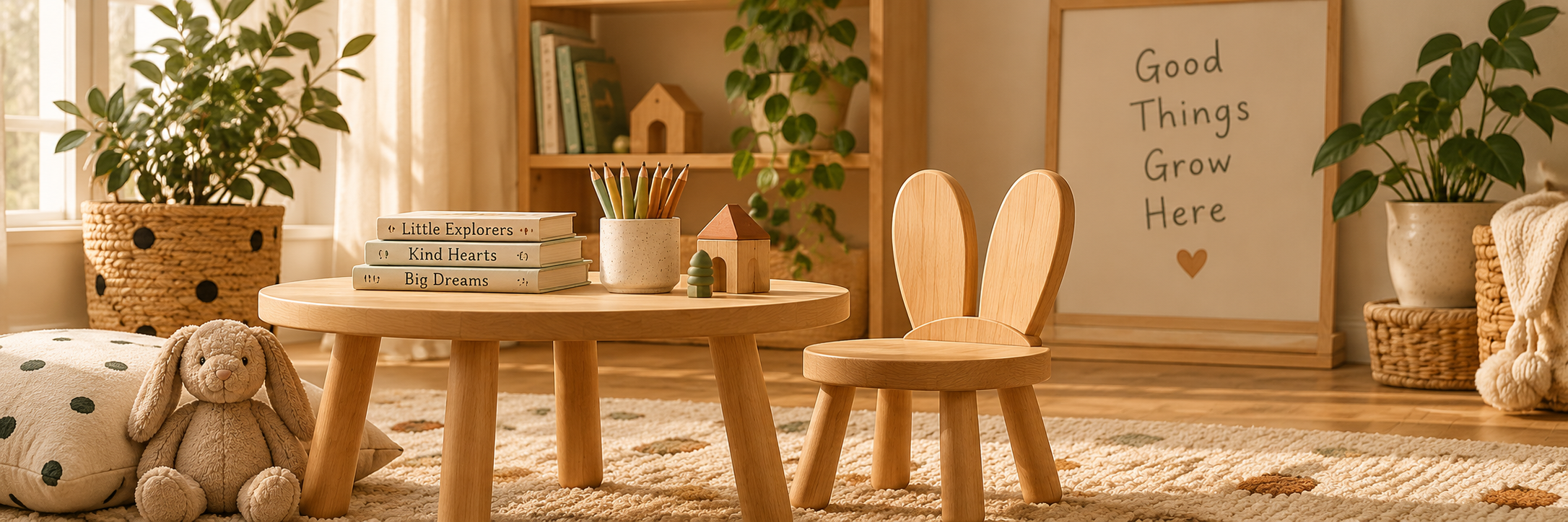 Warm Milon Playroom reading and play space